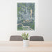 24x36 Williston North Dakota Map Print Portrait Orientation in Afternoon Style Behind 2 Chairs Table and Potted Plant