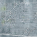 Williston North Dakota Map Print in Afternoon Style Zoomed In Close Up Showing Details