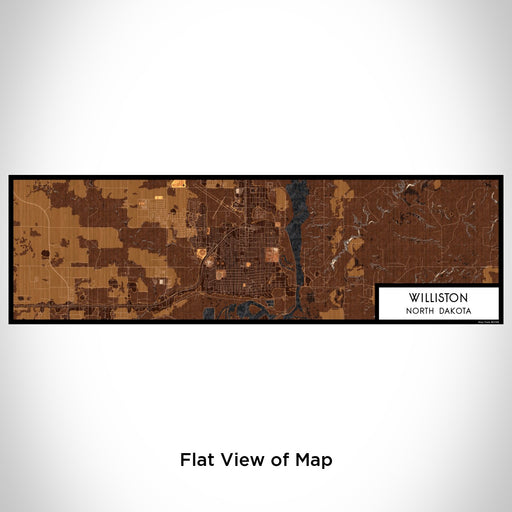 Flat View of Map Custom Williston North Dakota Map Enamel Mug in Ember