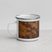 Left View Custom Williston North Dakota Map Enamel Mug in Ember