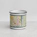 Front View Custom Williston North Dakota Map Enamel Mug in Woodblock