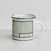 Right View Custom Williston North Dakota Map Enamel Mug in Woodblock
