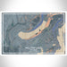 Willow Lake Wyoming Map Print Landscape Orientation in Afternoon Style With Shaded Background