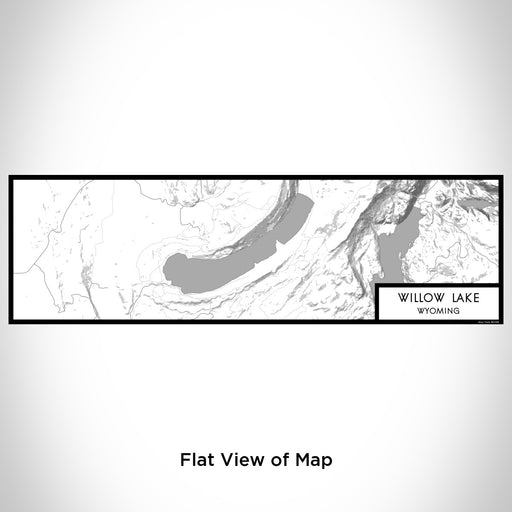 Flat View of Map Custom Willow Lake Wyoming Map Enamel Mug in Classic