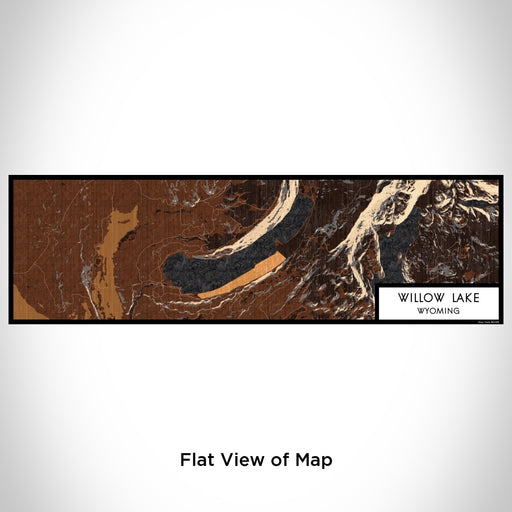 Flat View of Map Custom Willow Lake Wyoming Map Enamel Mug in Ember