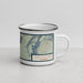 Right View Custom Willow Lake Wyoming Map Enamel Mug in Woodblock