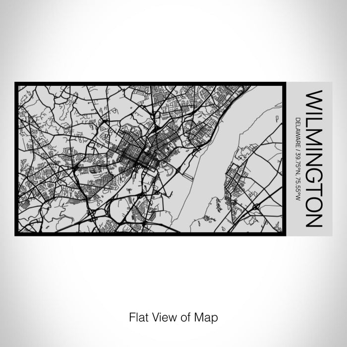 Rendered View of Wilmington Delaware Map on 17oz Stainless Steel Insulated Cola Bottle in Stainless