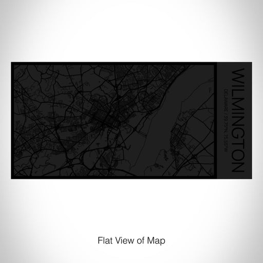 Rendered View of Wilmington Delaware Map on 17oz Stainless Steel Insulated Cola Bottle in Stainless in Matte Black