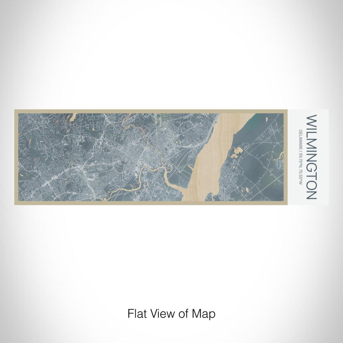 Rendered View of Wilmington Delaware Map on 10oz Stainless Steel Insulated Cup in Afternoon with Sliding Lid