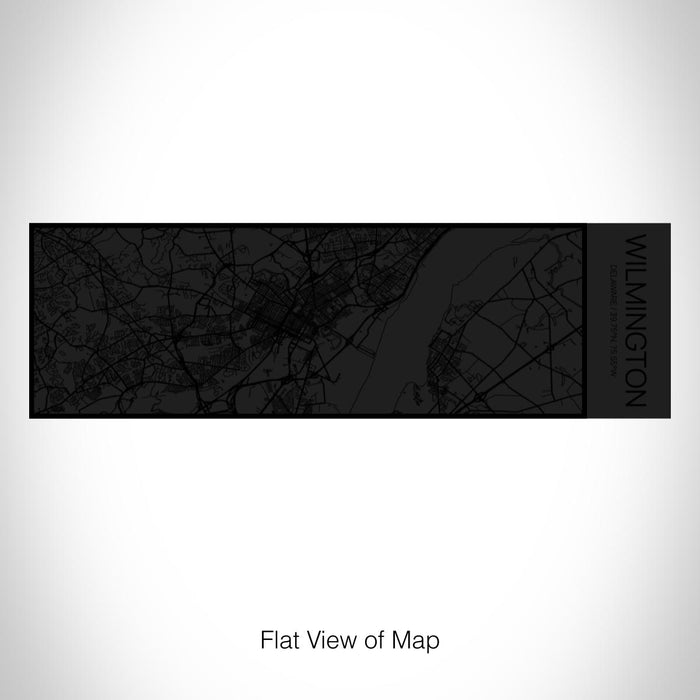 Rendered View of Wilmington Delaware Map on 10oz Stainless Steel Insulated Cup in Matte Black with Sliding Lid