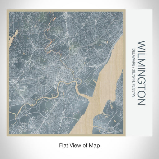 Rendered View of Wilmington Delaware Map on 17oz Stainless Steel Insulated Tumbler in Afternoon Map Style
