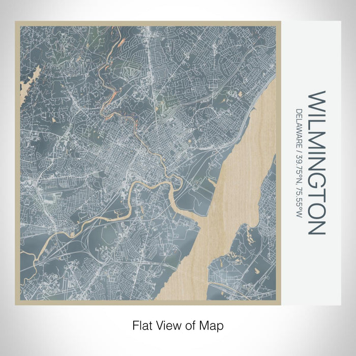 Rendered View of Wilmington Delaware Map on 17oz Stainless Steel Insulated Tumbler in Afternoon Map Style