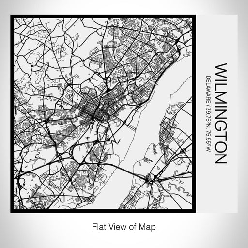Rendered View of Wilmington Delaware Map on 17oz Stainless Steel Insulated Tumbler in Matte White with Tactile Lines