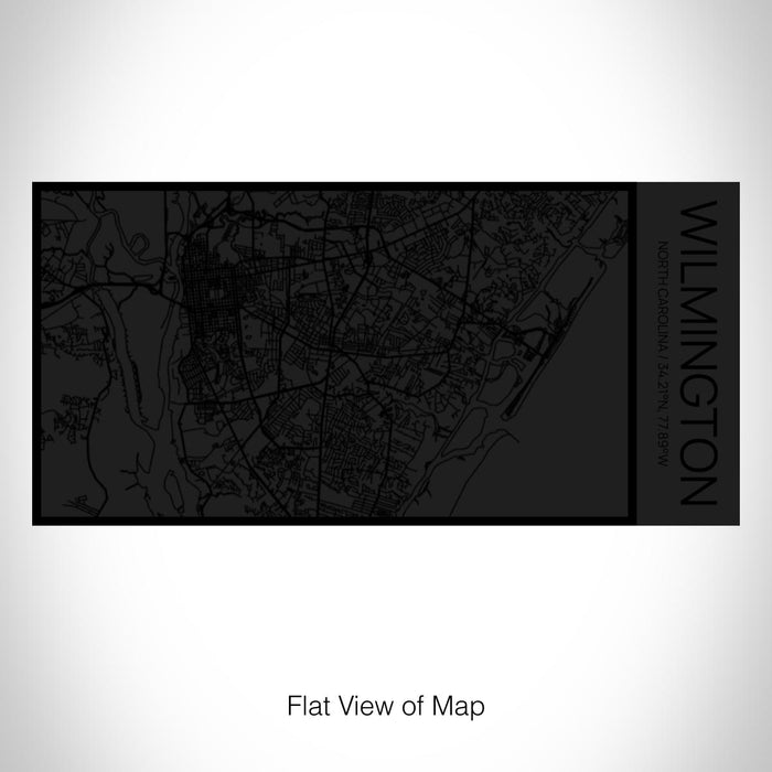 Rendered View of Wilmington North Carolina Map on 17oz Stainless Steel Insulated Cola Bottle in Stainless in Matte Black