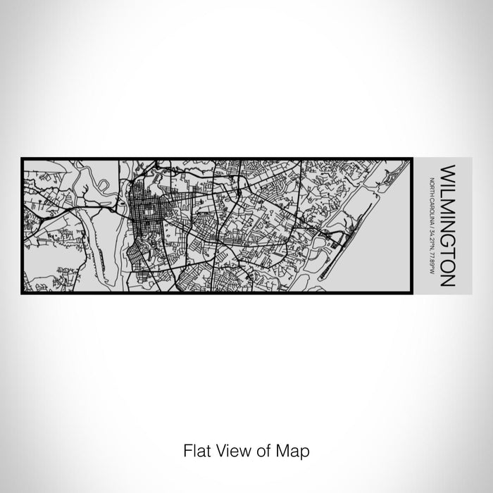 Rendered View of Wilmington North Carolina Map on 10oz Stainless Steel Insulated Cup with Sipping Lid