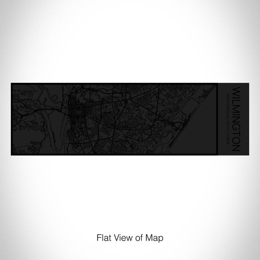 Rendered View of Wilmington North Carolina Map on 10oz Stainless Steel Insulated Cup in Matte Black with Sliding Lid