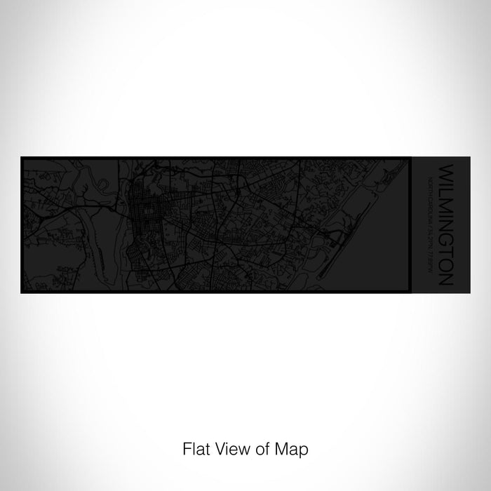 Rendered View of Wilmington North Carolina Map on 10oz Stainless Steel Insulated Cup in Matte Black with Sliding Lid