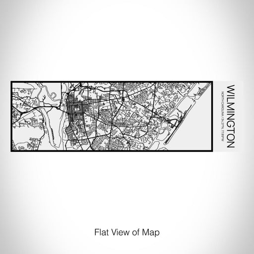 Rendered View of Wilmington North Carolina Map on 10oz Stainless Steel Insulated Cup in Matte White with Sliding Lid
