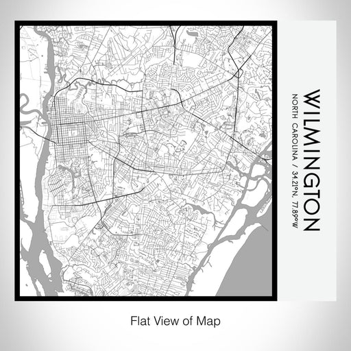 Rendered View of Wilmington North Carolina Map on 17oz Stainless Steel Insulated Tumbler in Classic Map Style