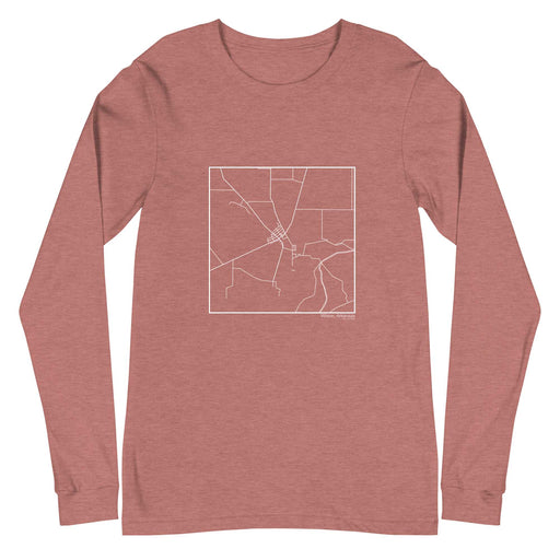 Wilson Arkansas  Map Unisex Long-Sleeve T-shirt with City inscription in Heather Mauve