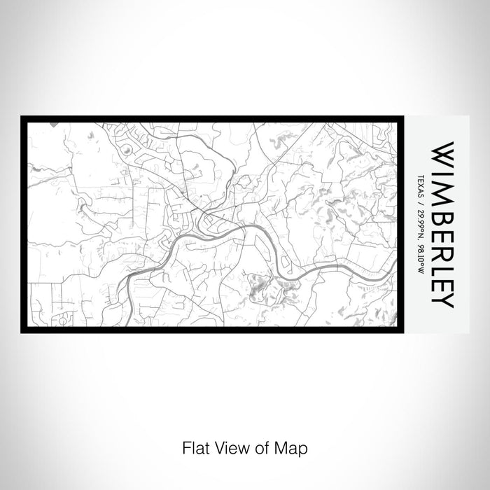 Rendered View of Wimberley Texas Map on 17oz Stainless Steel Insulated Bottle with printed classic style map