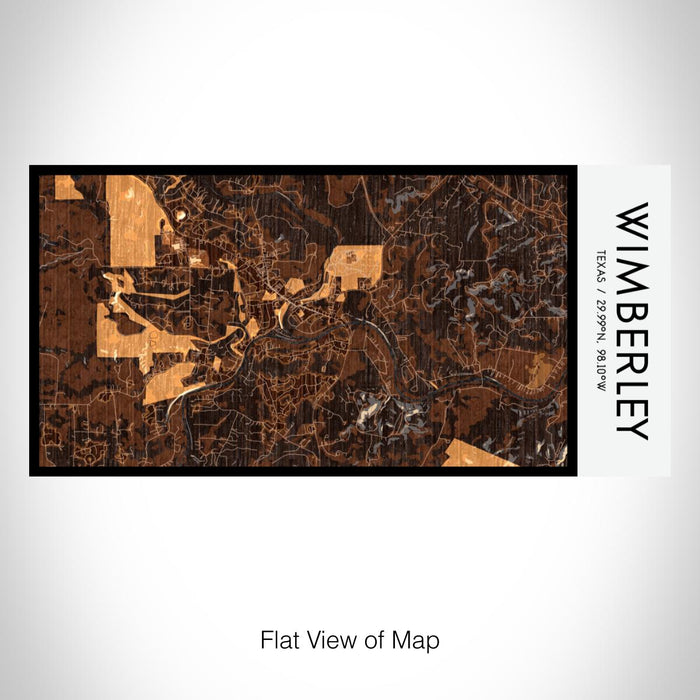 Rendered View of Wimberley Texas Map on 17oz Stainless Steel Insulated Bottle with printed ember style map