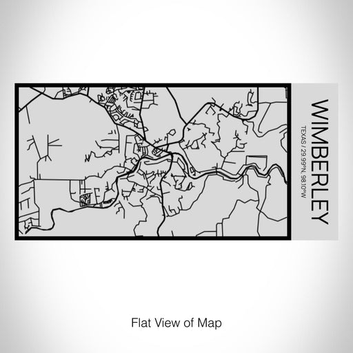 Rendered View of Wimberley Texas Map on 17oz Stainless Steel Insulated Cola Bottle in Stainless