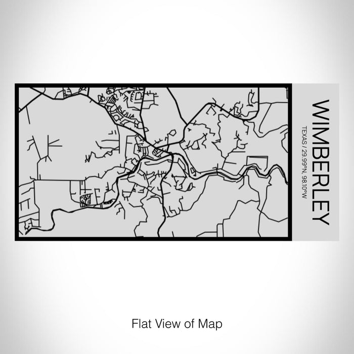 Rendered View of Wimberley Texas Map on 17oz Stainless Steel Insulated Cola Bottle in Stainless