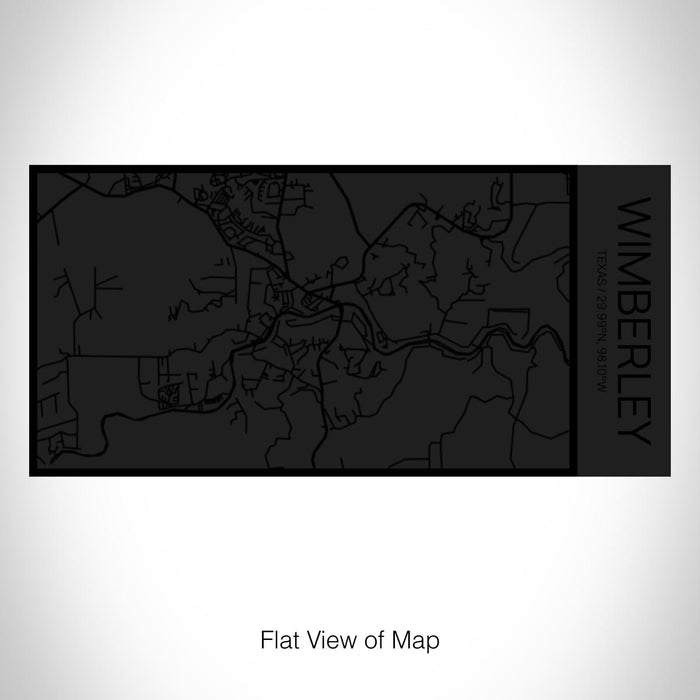 Rendered View of Wimberley Texas Map on 17oz Stainless Steel Insulated Cola Bottle in Stainless in Matte Black