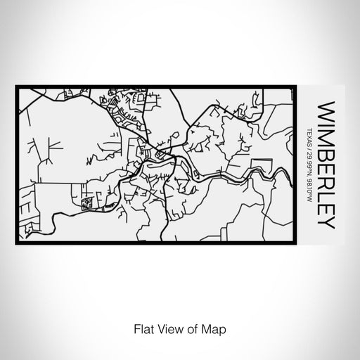 Rendered View of Wimberley Texas Map on 17oz Stainless Steel Insulated Cola Bottle in Stainless in Matte White