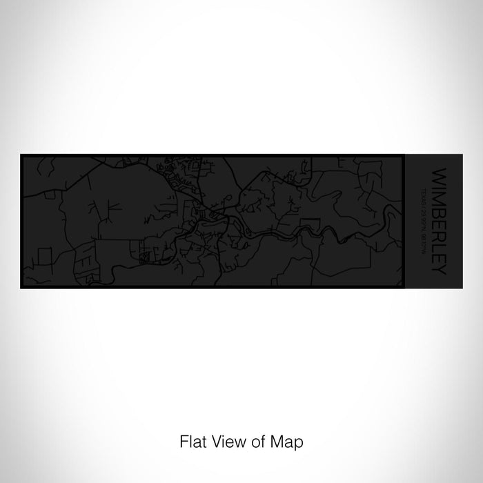 Rendered View of Wimberley Texas Map on 10oz Stainless Steel Insulated Cup in Matte Black with Sliding Lid