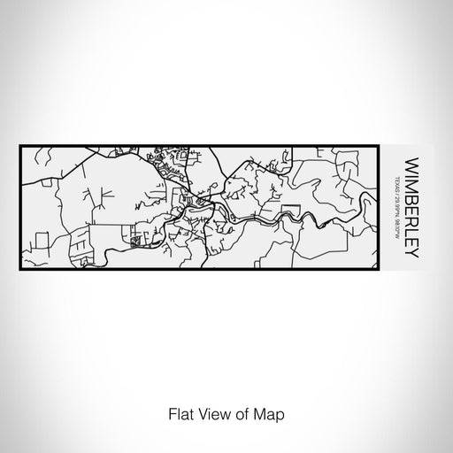 Rendered View of Wimberley Texas Map on 10oz Stainless Steel Insulated Cup in Matte White with Sliding Lid