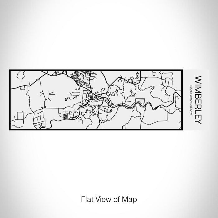 Rendered View of Wimberley Texas Map on 10oz Stainless Steel Insulated Cup in Matte White with Sliding Lid