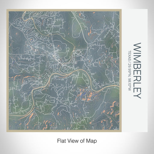 Rendered View of Wimberley Texas Map on 17oz Stainless Steel Insulated Tumbler in Afternoon Map Style