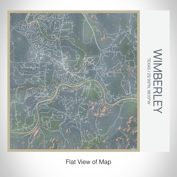 Rendered View of Wimberley Texas Map on 17oz Stainless Steel Insulated Tumbler in Afternoon Map Style