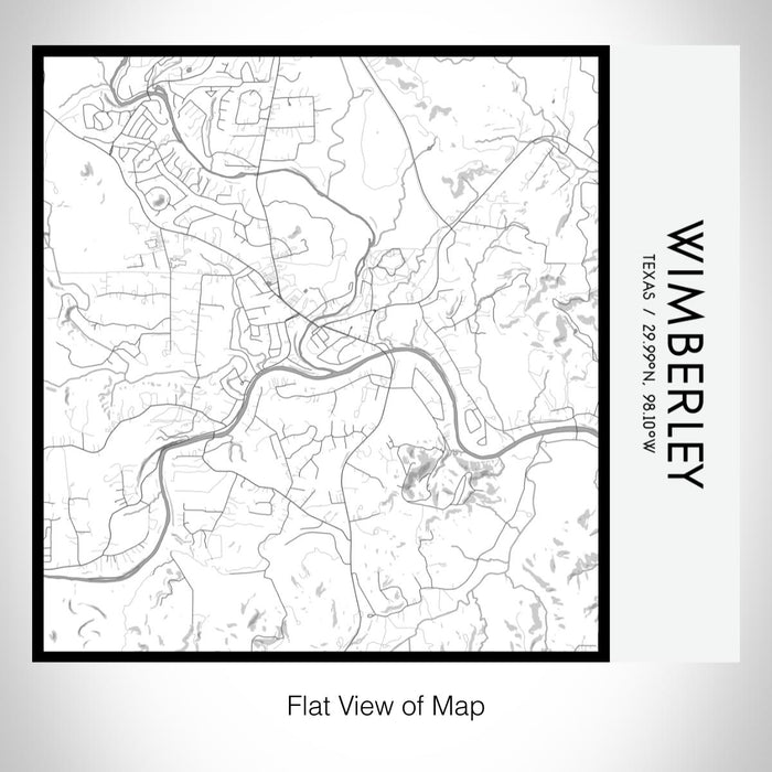 Rendered View of Wimberley Texas Map on 17oz Stainless Steel Insulated Tumbler in Classic Map Style