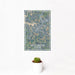 12x18 Winchester Tennessee Map Print Portrait Orientation in Afternoon Style With Small Cactus Plant in White Planter
