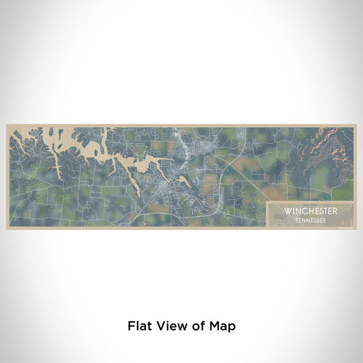 Flat View of Map Custom Winchester Tennessee Map Enamel Mug in Afternoon