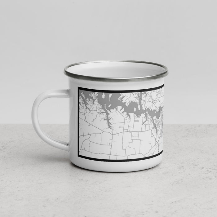 Left View Custom Winchester Tennessee Map Enamel Mug in Classic