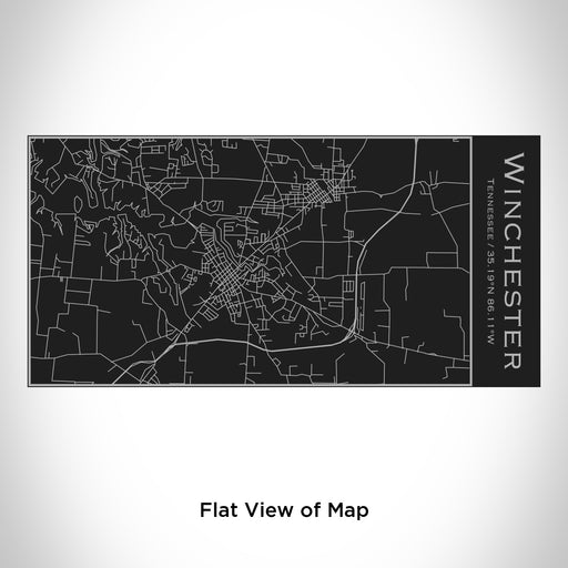 Rendered View of Winchester Tennessee Map Engraving on 17oz Stainless Steel Insulated Cola Bottle in Black