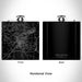 Rendered View of Winchester Tennessee Map Engraving on 6oz Stainless Steel Flask in Black