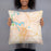 Person holding 18x18 Custom Winchester Tennessee Map Throw Pillow in Watercolor