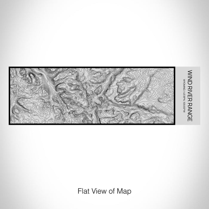 Rendered View of Wind River Range Wyoming Map on 10oz Stainless Steel Insulated Cup with Sipping Lid