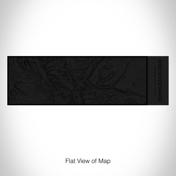 Rendered View of Wind River Range Wyoming Map on 10oz Stainless Steel Insulated Cup in Matte Black with Sliding Lid