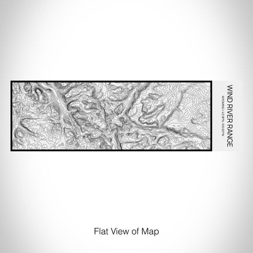 Rendered View of Wind River Range Wyoming Map on 10oz Stainless Steel Insulated Cup in Matte White with Sliding Lid