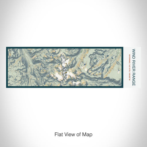 Rendered View of Wind River Range Wyoming Map on 10oz Stainless Steel Insulated Cup in Woodblock with Sliding Lid