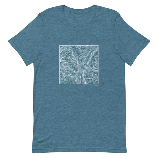 Wind River Range Wyoming Topographic  Map Unisex T-Shirt with City inscription in Heather Teal