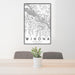 24x36 Winona Minnesota Map Print Portrait Orientation in Classic Style Behind 2 Chairs Table and Potted Plant