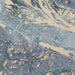 Winona Minnesota Map Print in Afternoon Style Zoomed In Close Up Showing Details