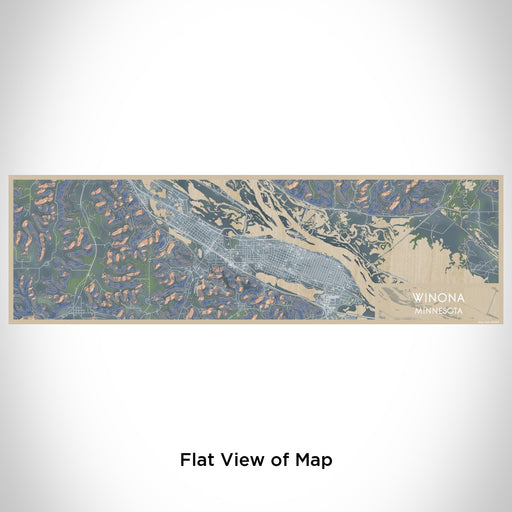 Flat View of Map Custom Winona Minnesota Map Enamel Mug in Afternoon